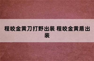 程咬金黄刀打野出装 程咬金黄盾出装